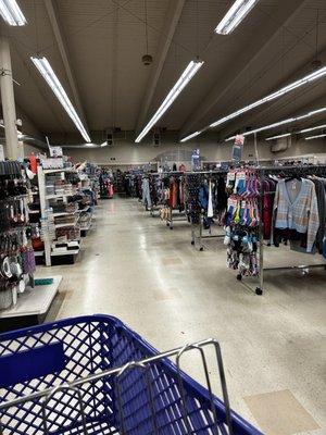 Women's clothing view at Goodwill