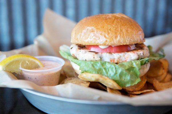 Scratch made Shrimp Burger