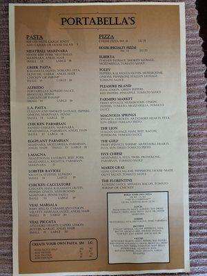 Menu updated