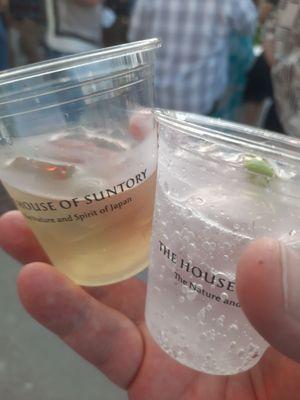 Suntory whisky and gin