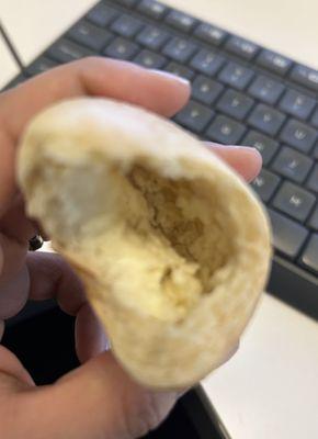 inside Plain Stuffed Bagel Minis