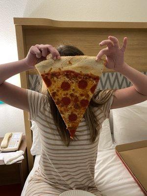 Pizza bigger than your face!