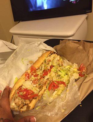 Read my review for the explanation behind this disgusting chicken cheesesteak!!