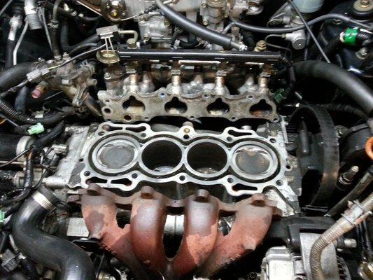 Overheating required cylinder head gasket repair.