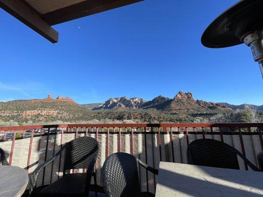 Patio view to Red Rocks.