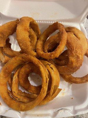 Homemade fried onion rings