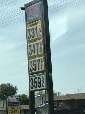 Fuel prices 4/25/18. Going up!