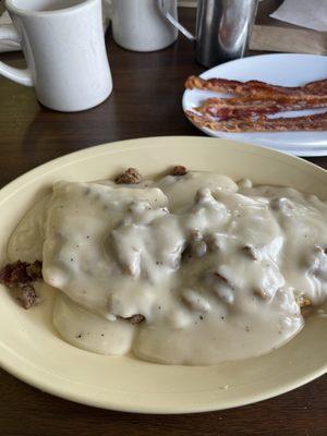 Sausage gravy biscuit