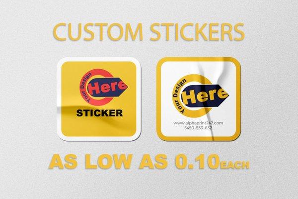 Stickers and labels can become a great way to provide additional information for your customers. We'll make Custom stickers from any artwork