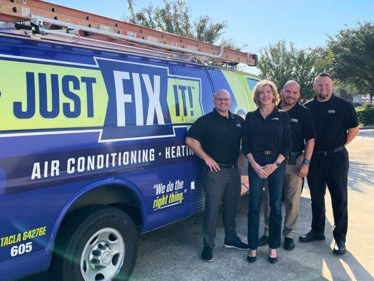 Just Fix It was founded in 2020 by Jessica Hodges and Aaron Childress with a mission to build an HVAC company around the prin...