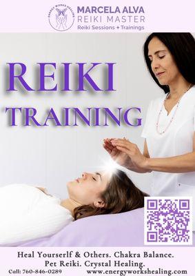 Reiki 1, 2 and Master Trainings. For info: energyworkshealing.com