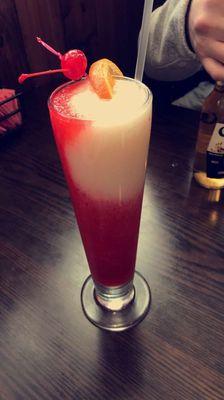 Strawberry daiquiri/pina colada frozen drink