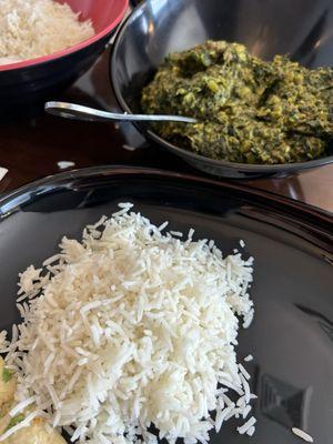 Lamb Saag,Basmati Rice