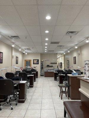 Manicure tables, when you first walk in!