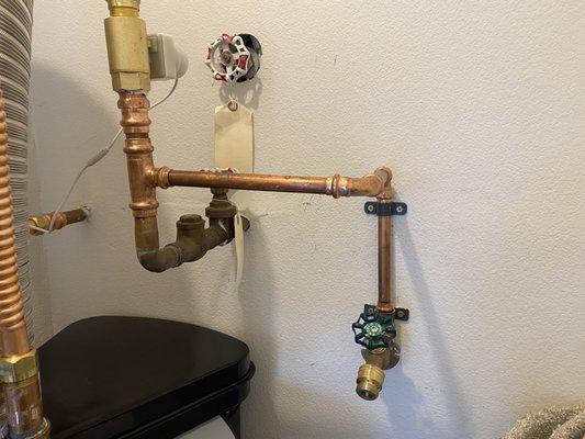 Upgraded water spout accessory and leak shut off valve