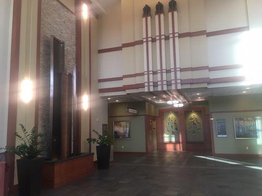 East lobby of main hospital on way to cafeteria.