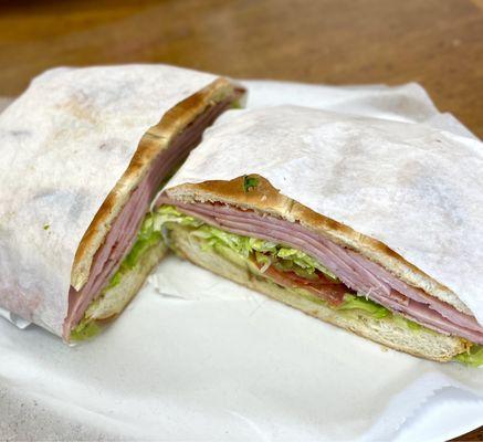 Torta with ham