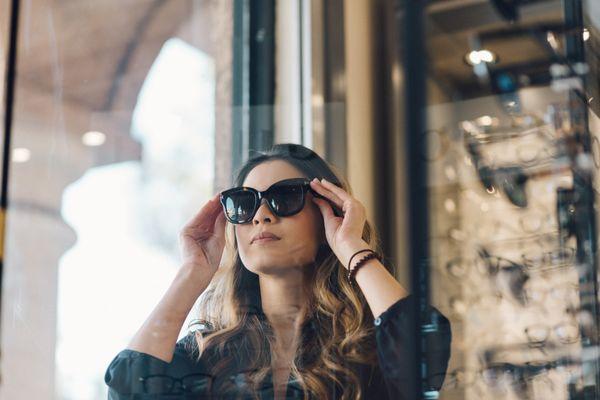 Melissa, showing us that a girl's best friend is a pair of nice sunglasses.