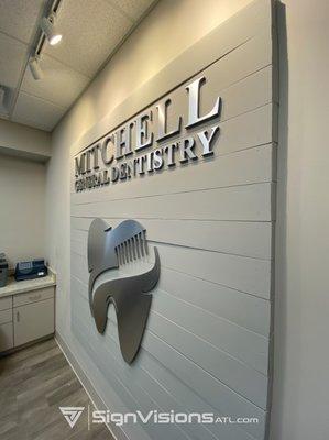 3d letters lobby sign