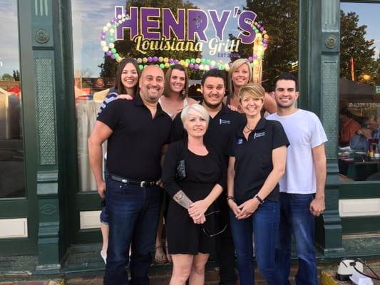 Fun times for the Kennesaw Barber Shop crew at Henry's Louisiana Grill in Acworth!