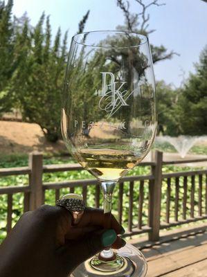 Chardonnay on the patio