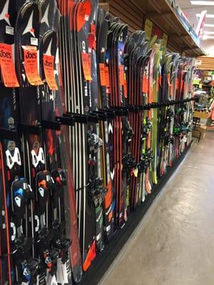 Skis, lots of skis.