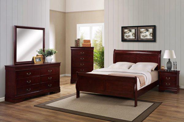 Louis Philippe Cherry Bedroom Collection