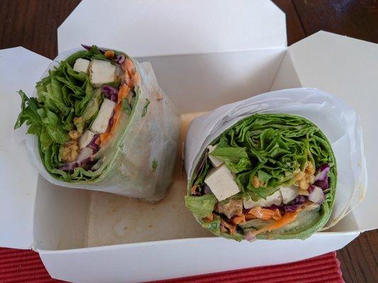 Thai peanut wrap with tofu