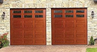 Designer fiberglass garage doors