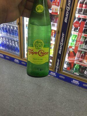 Topo Chico with lime. What a rare find.