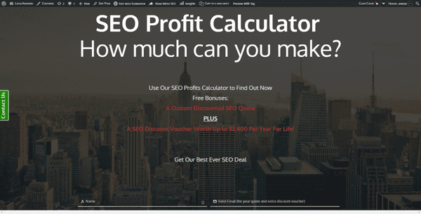 Free SEO Return on Investment Tool