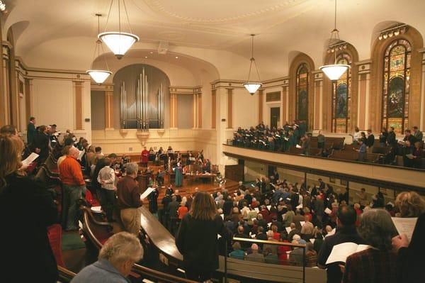 Interior of Calvary's sanctuary