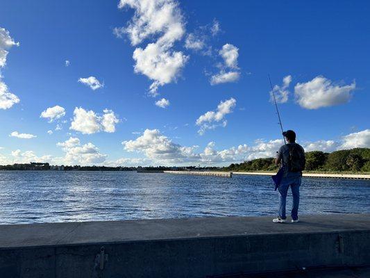 Fishing on a gorgeous day