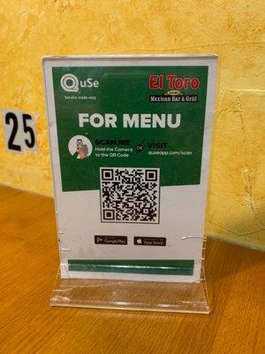 Menu QR