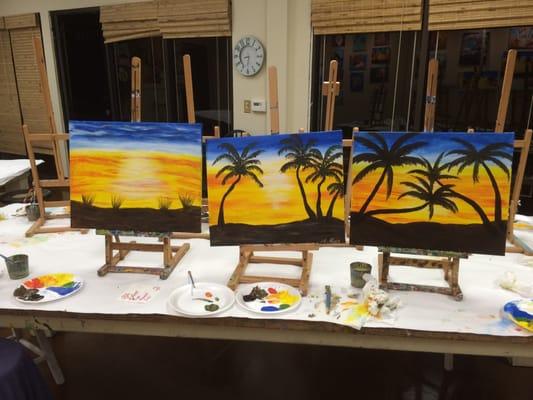 Night at the beach paint class