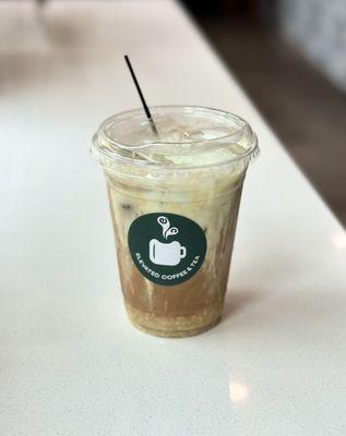 Iced White Coffee With Green Coco Foam (pandan)