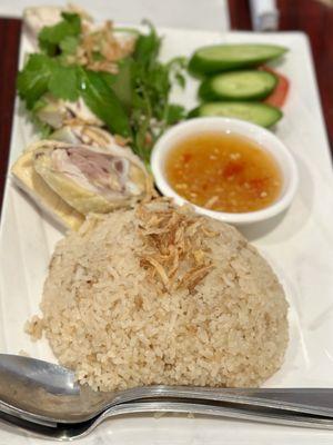 Hainan chicken with rice $16