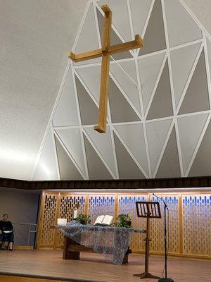 The altar and cross