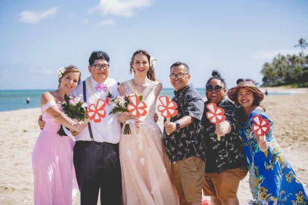 Rachael, my hubby, me, JR, Misty and May at our ceremony spot! We all met through Yelp!