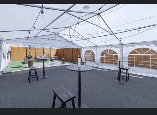 Outdoor event space connected to inside space!