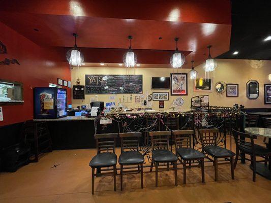 Interior order counter and bar area