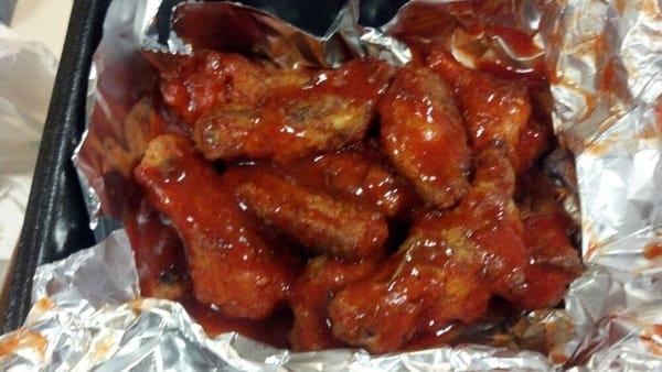 hot wings...and they are def. hot!