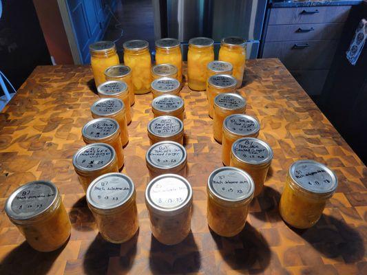 Peach jams & Canned peaches made with Diederich peaches