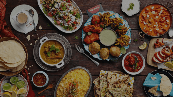 we have an extensive choice of regional Indian food.