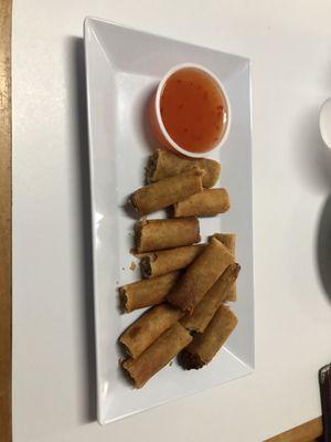 Lumpia Filipino egg rolls filled with pork.