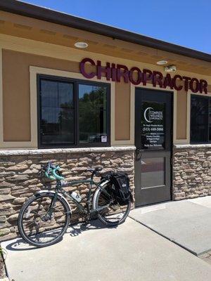 Rode my bike to the Doc today. Gorgeous day to get some wellness by one of the best in town!