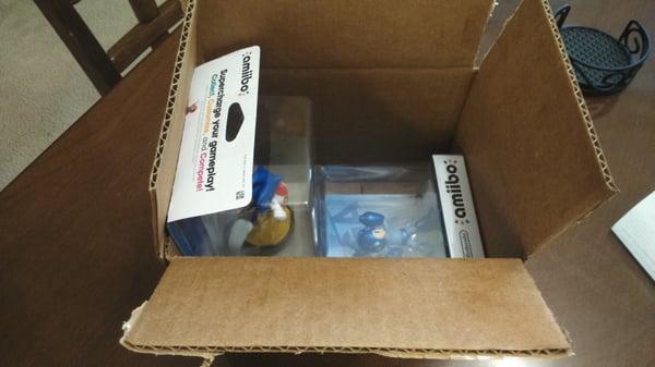 This is the way Best Buy mailed my husband's amiibos. These are rare toys and are very hard to find. Shame on your company.