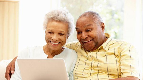 Couple reviewing plans