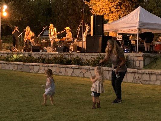 Dancing at the Paddock area