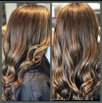 Multidimensional brunette,Grey coverage, microlights